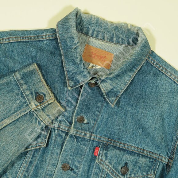 Vintage 60s Levis Big E Type 3 Trucker Jacket Mens L Blue - Picture 1 of 9